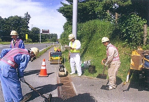 維持・相去路面応急 現場作業状況確認