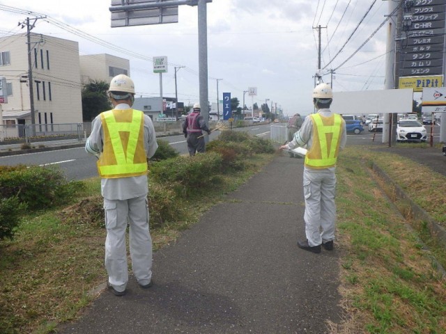 北上支障木伐採 作業状況確認